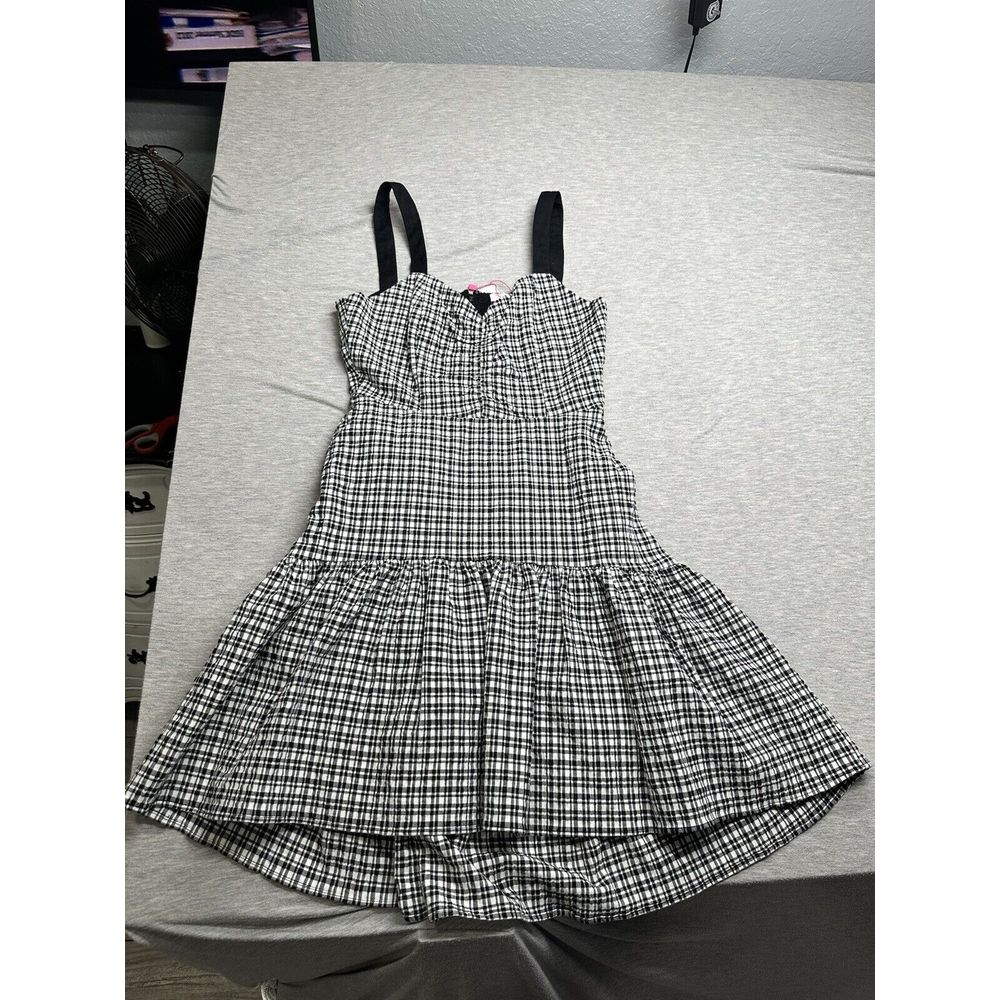 Parker Nyc Nwt Gingham Ruffle High/Low Dress Sz Xs — image 2 of 8